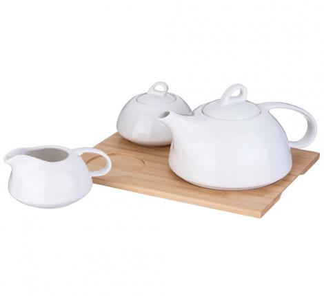 Набор для чая на деревянной подставке "NATIVE", 3 предмета