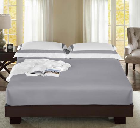 Простыня на резинке Sharmes 200х200,  серый