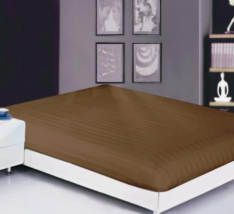 Простынь страйп-сатин на резинке (PRST-R-29), 160х200