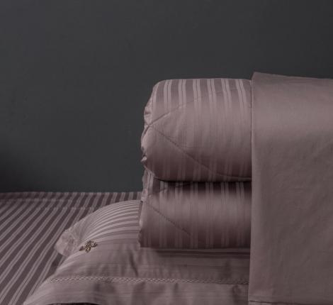 Постельное белье "Kazanov.A." Stripe Royal (капучино) Страйп Сатин, Евро