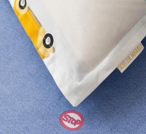 Постельное белье детское "Sofi de Marko" Машинки Ретро (белый) Сатин, 1,5 спальный