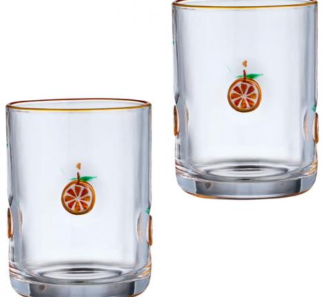 Набор стаканов 2 штуки "FRUITY ORANGE", 400 мл