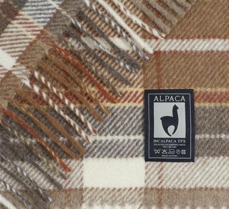 Плед INCALPACA (55% шерсть альпака, 45% шерсть мериноса) PP-12, 170x210