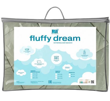 Одеяло всесезонное "FLUFFY DREAM" 200х220, Олива-Шампань