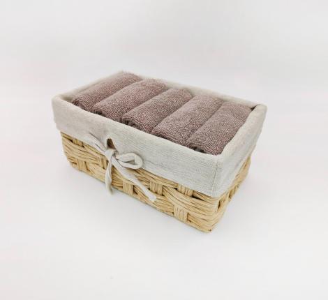 Набор махровых салфеток "Sofi de Marko" Дэйзи 30х50-5шт., капучино