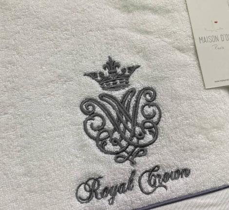 Комплект махровых полотенец  30x50-50x100-85x150 Maison D'or "ROYAL", белый