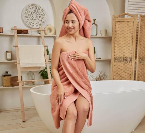 Полотенце банное Шанти 76х142, терракотовый