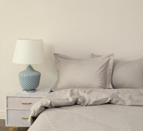 Постельное белье "Sofi de Marko" Моне (бежевый) Страйп Сатин, Евро