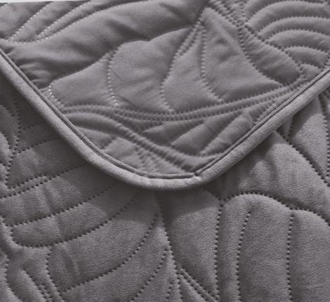 Покрывало из бархата "KARTEKS" 03, 240х260 (50х70-2 шт), серый