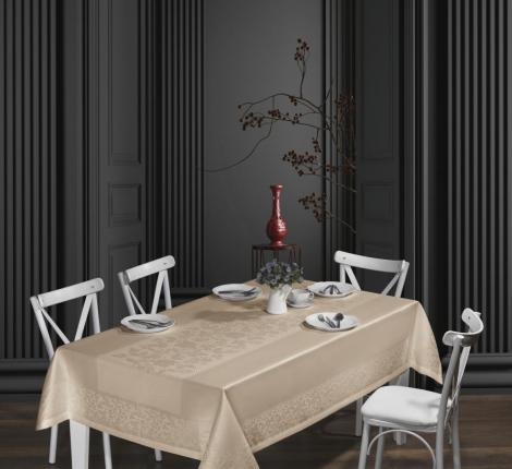 Скатерть "DO&CO" броде жаккард 160х220 VERONA, капучино