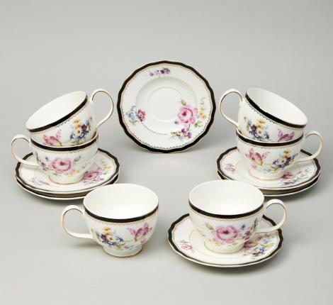 Чайный набор "NOSTALGIE" на 6 персон, 12 предметов (260 мл)