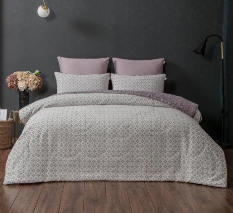 Постельное белье с одеялом "Kazanov.A." Кемер (лаванда платина) Муслин, Семейный