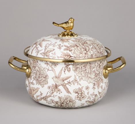 Набор эмалированных кастрюль с крышкой "ROYAL GARDEN", 4 предмета