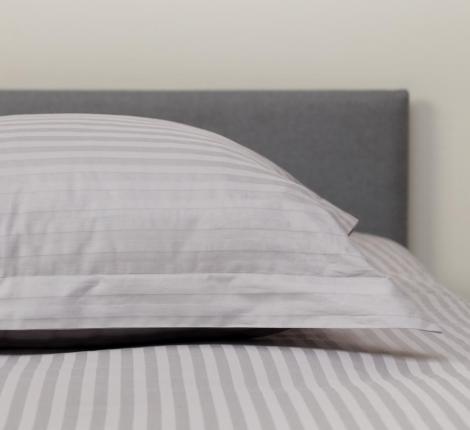 Постельное белье с одеялом "Sofi de Marko" Федерико (пепел лиловый) Страйп Сатин, Евро