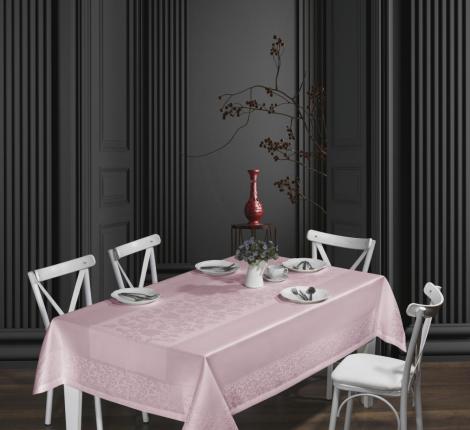 Скатерть DO&CO броде жаккард 160х220 VERONA, пудра