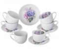 Чайный набор "HORTENSIA" на 4 персоны, 8 предметов, (330 мл)