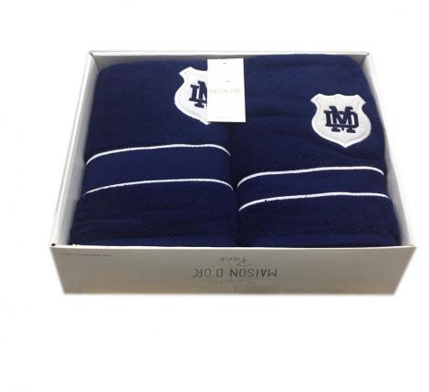 Комплект полотенец 30*50/50*100/70*140 Maison D'or "ALAIN" синий