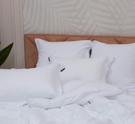 Постельное белье "Sofi de Marko" Моне (белый) Страйп Сатин, Евро