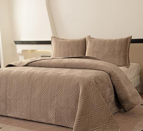 Покрывало "Sofi de Marko" Таира (бежевый) Велюр, 240х260