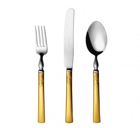 Набор столовых приборов "HERDMAR" 1911 GOLD HANDLE 68 24K на 6 персон, 24 предмета