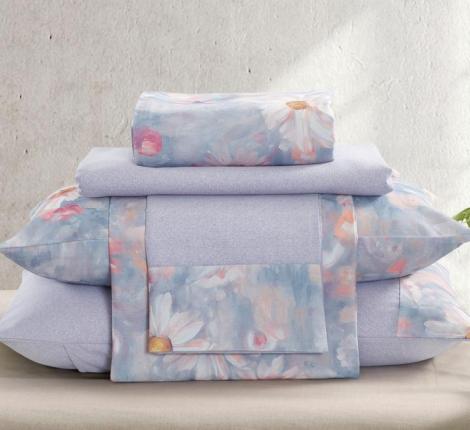 Постельное бельё "KARTEKS" жаккардовый сатин АКВАРЕЛЬ CVP 01, 2 спальный