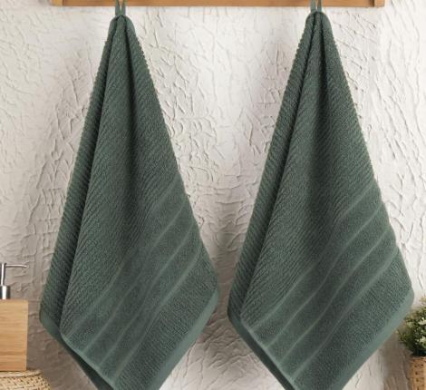 Комплект махровых полотенец "METEOR" (50x90/2 шт.) SICILYA, зелёный