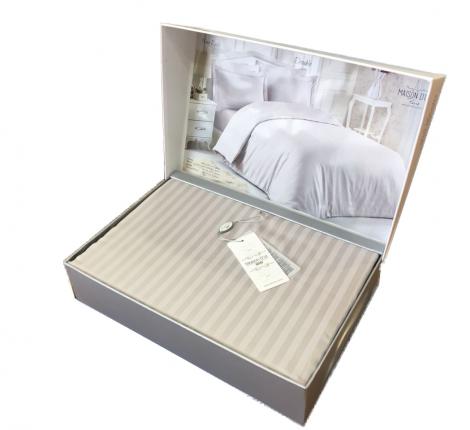 Постельное бельё "Maison D'or" NEW RAILS  Страйп-сатин Семейный, серый