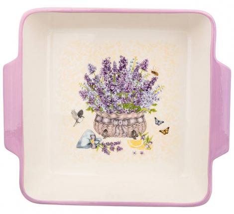 Блюдо для запекания квадратное "ЛАВАНДА", 3,1 л