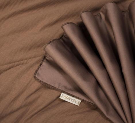 Постельное белье с одеялом "Kazanov.A." Muslin&Satin Solid color (брауни охра), Евро