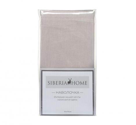 Наволочка "Siberia" Сэнди (серая) Ранфорс, 50х70 (1 шт.)