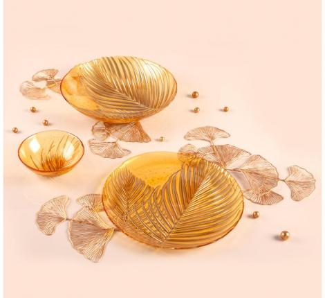 Блюдо "BOHEMIA" AMBER, диаметр 33 см