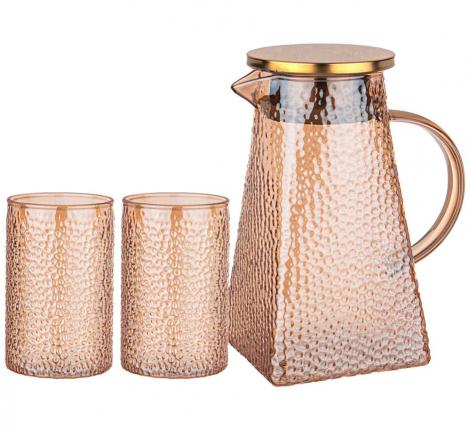 Кувшин и 2 стакана "AMBER" 887-165, 1,2 л/300 мл