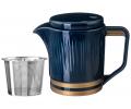 Чайник с металлическим ситом "HERBAL", 1000 мл (синий)
