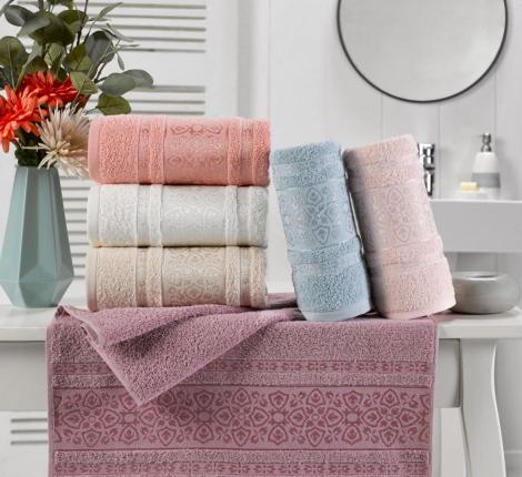 Набор махровых полотенец "TWO DOLPHINS" жаккард 70х140 (1/6 ) A099) MITRAS