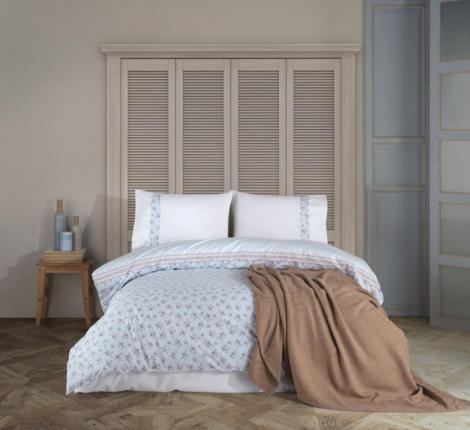 Постельное бельё с пледом "KARTEKS" ROMANTIC-015, Евро