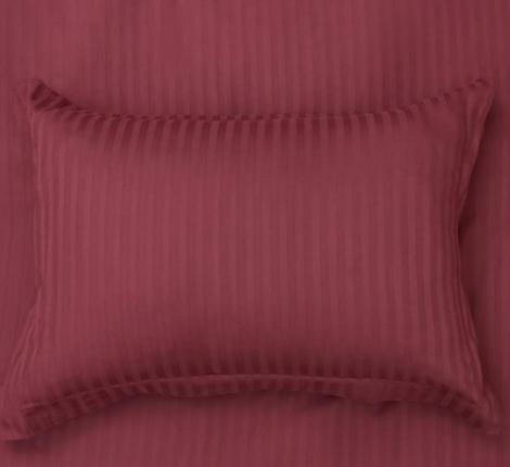 Наволочка "Sofi de Marko" Моне (бордо) Страйп Сатин, 50х70 с ушками 5см (1шт)