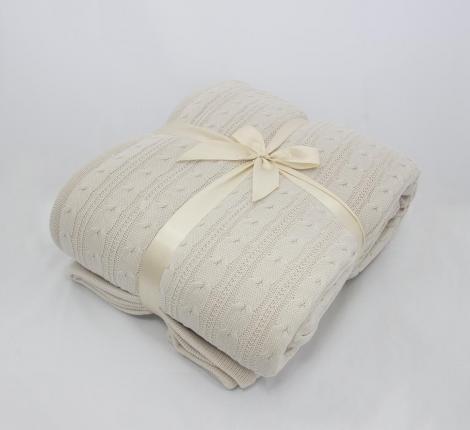 Плед "Sofi De Marko" Вязка (бежевый), 220х240