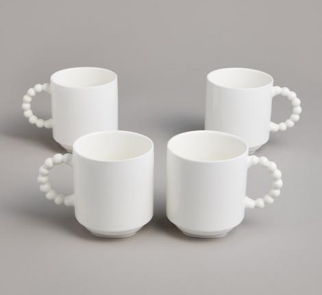 Набор кружек 4 шт. "PEARL", 300 мл