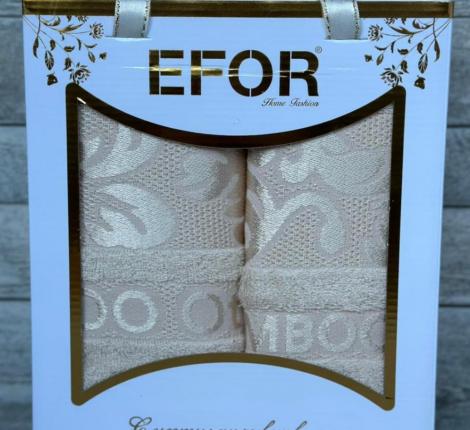 Набор бамбуковых полотенец EFOR &quot;OTTOMAN&quot; (50*90,70*140), светло-кофейный