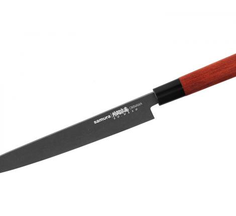Нож кухонный &quot;Samura OKINAWA&quot; Янагиба 240 мм с галтовкой, палисандр (с тату)