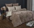 Постельное белье с одеялом "Kazanov.A." Рошель (бежевый жемчуг) Велюр/Egypt Cotton, Евро