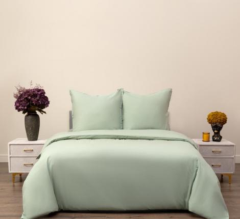 Постельное белье "Siberia" Сэнди (нефритовая) Ранфорс, 2 спальный (70х70)