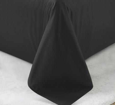 Постельное бельё "KARTEKS" сатин однотонный с кантом HK-08 (тёмно-серый), Евро