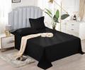 Простынь страйп-сатин черный PRST-54, 160x220
