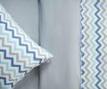 Постельное белье "Siberia" Зигзаг (голубой) Ранфорс, 1,5 спальный