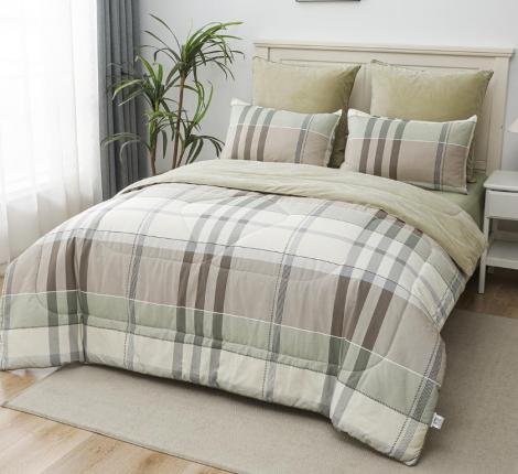 Постельное белье с одеялом "Sofi de Marko" Роберто №23 Велюр/Сатин, 1,5 спальный