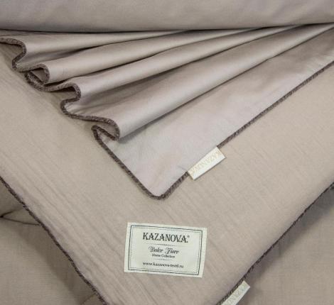 Постельное белье с одеялом "Kazanov.A." Muslin&Satin Solid color (латте), Евро