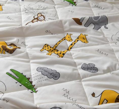 Постельное белье с одеялом детское "Sofi de Marko" Africa (желтый) Сатин, 1,5 спальный