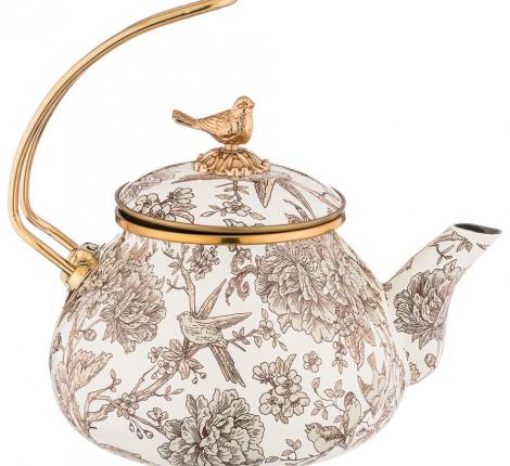 Чайник эмалированный "ВИНТАЖ. ПТИЧКА", 2,2 л