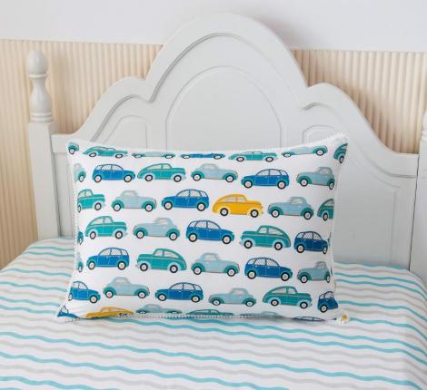 Постельное белье с одеялом детское "Sofi de Marko" Авто Чайка (белый) Сатин, 1,5 спальный